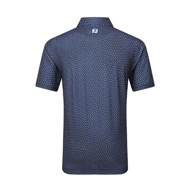 FOOTJOY Bounce Lisle Men's Polo (Blue) - Image 2
