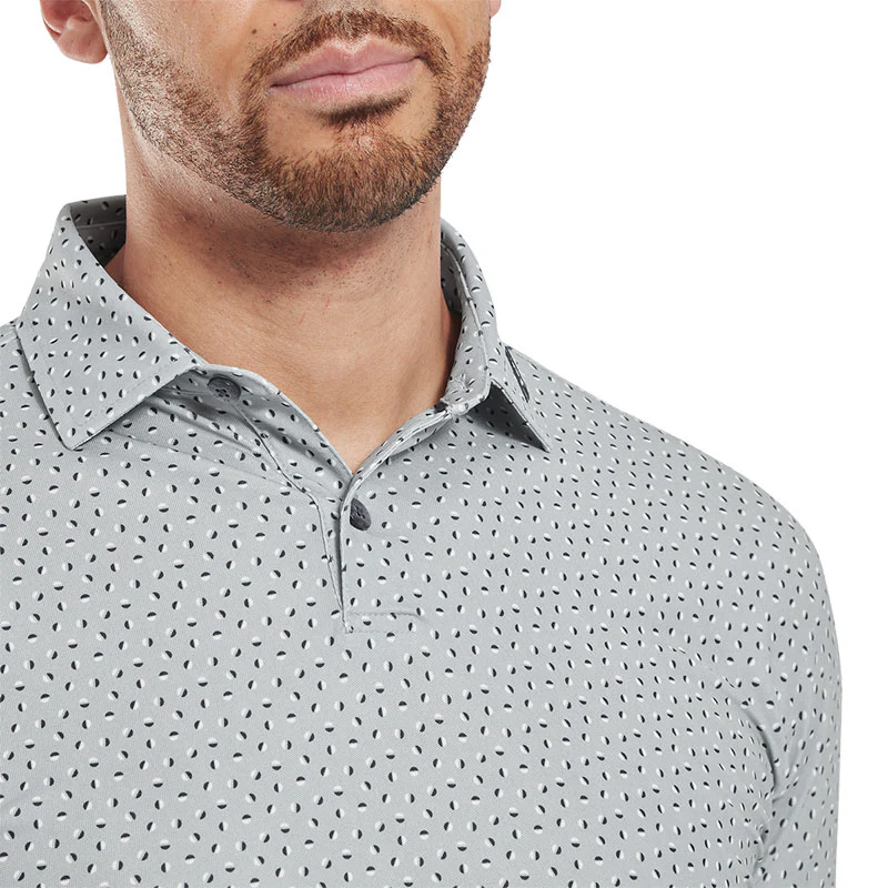 FOOTJOY Bounce Lisle Men's Polo (Grey) - Image 3