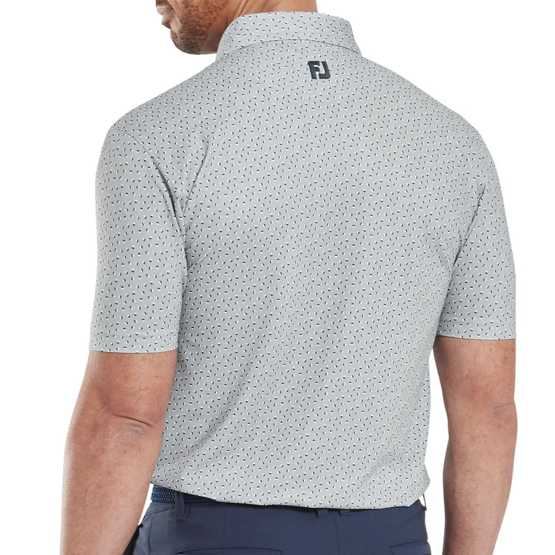 FOOTJOY Bounce Lisle Men's Polo (Grey) - Image 4