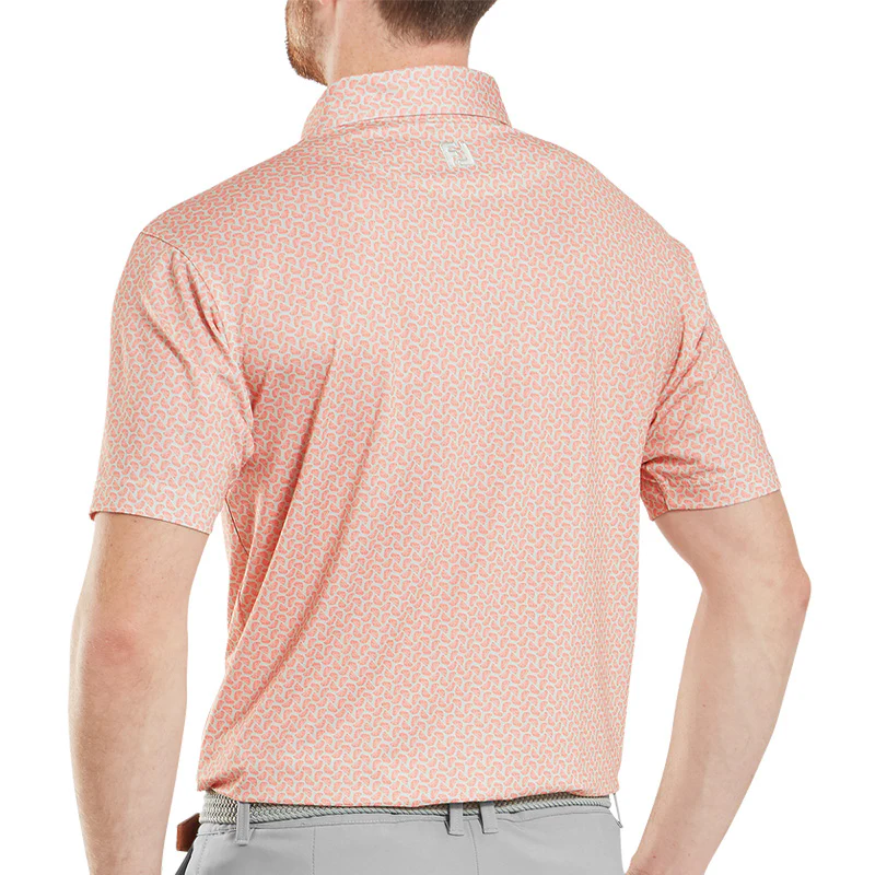 FOOTJOY Citrus Lisle Men's Polo (Orange) - Image 4