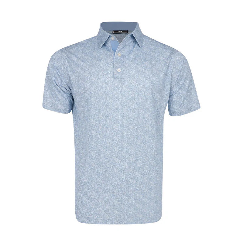 FOOTJOY Speckle Lisle Men's Polo (Blue)