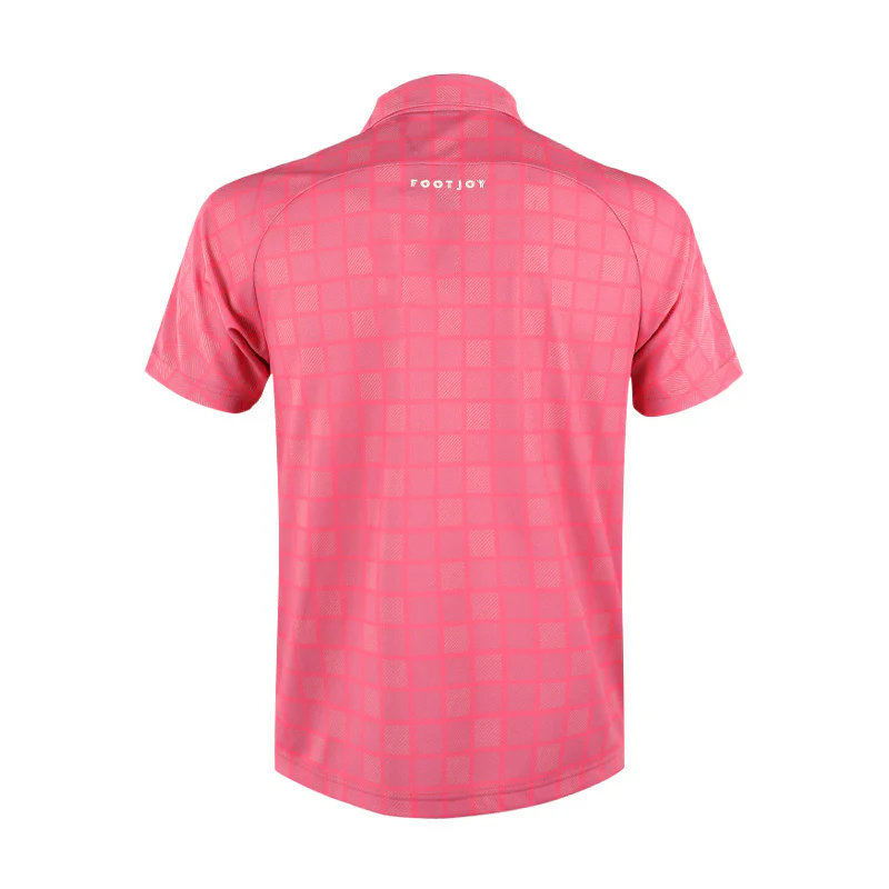 FOOTJOY Japan Checkered Snap Button Men's Polo (Pink) - Image 2
