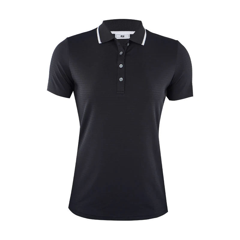 FOOTJOY Tipped Collar Women's Polo (Black)