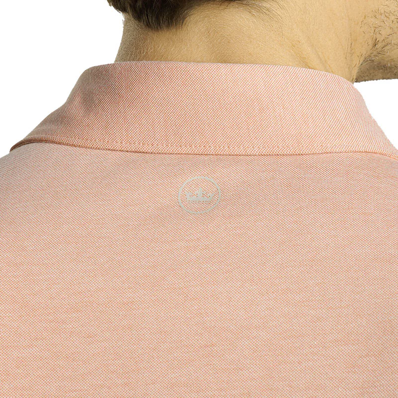 PETER MILLAR Albatross Cotton-Blend Men's Performance Polo (Orange) - Image 4