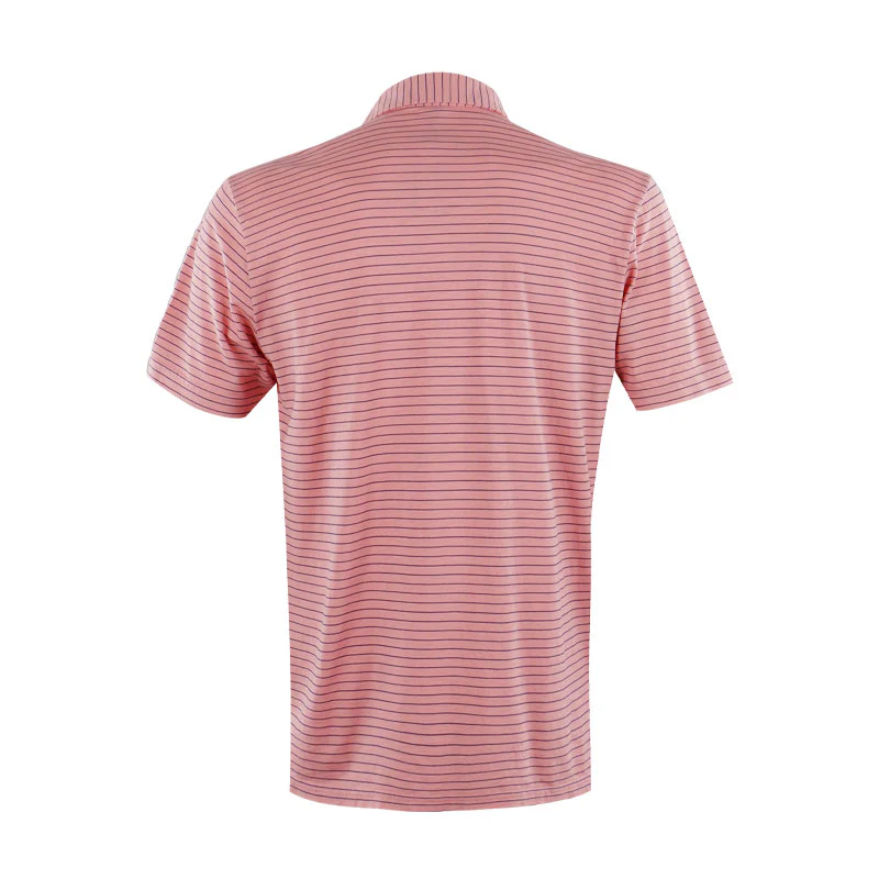 PETER MILLAR Journeyman Stripe Men's Polo (Pink Crepe) - Image 2