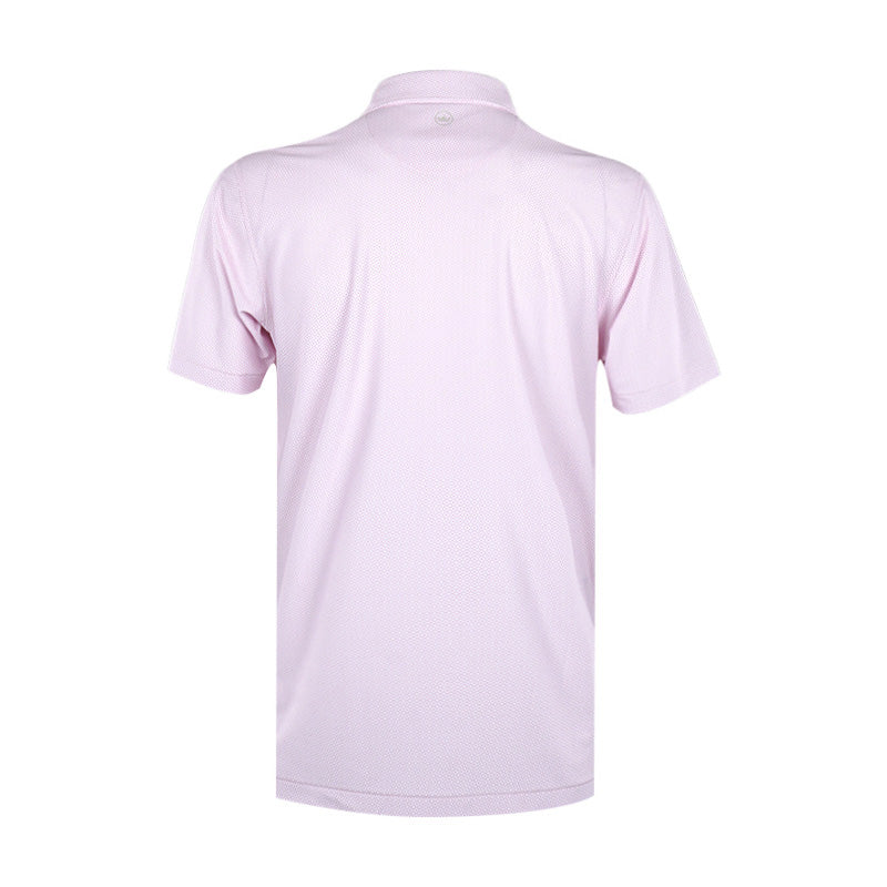 PETER MILLAR Costa Geo Men's Performance Mesh Polo (Pink Vale) - Image 2