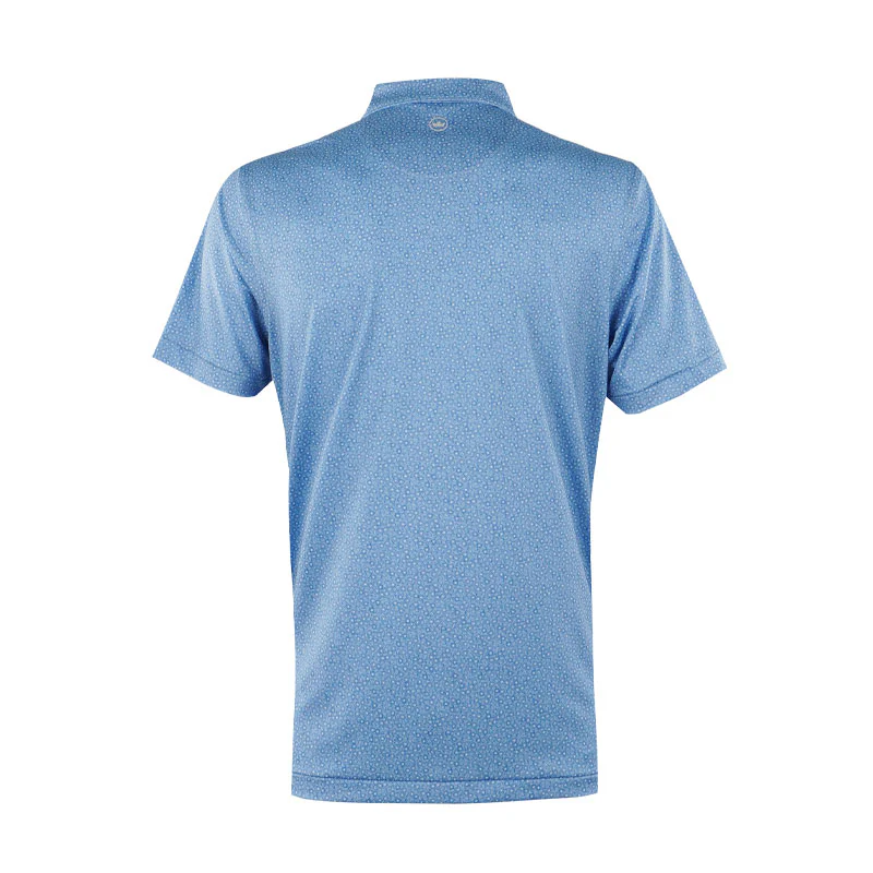 PETER MILLAR Bristol Floral Men's Polo (Blue Fade) - Image 2