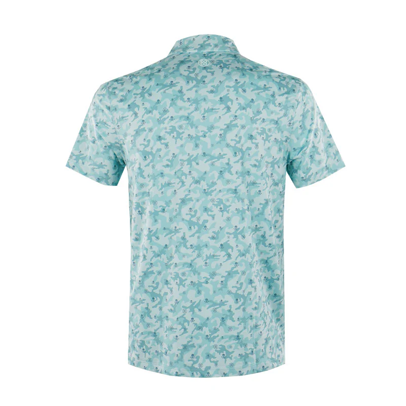 GFORE Mapped Icon Tech Men's Jersey Polo (Menthol) - Image 2
