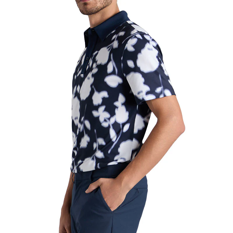GFORE Blur Floral Men's Tech Jersey Polo (Twilight) - Image 3