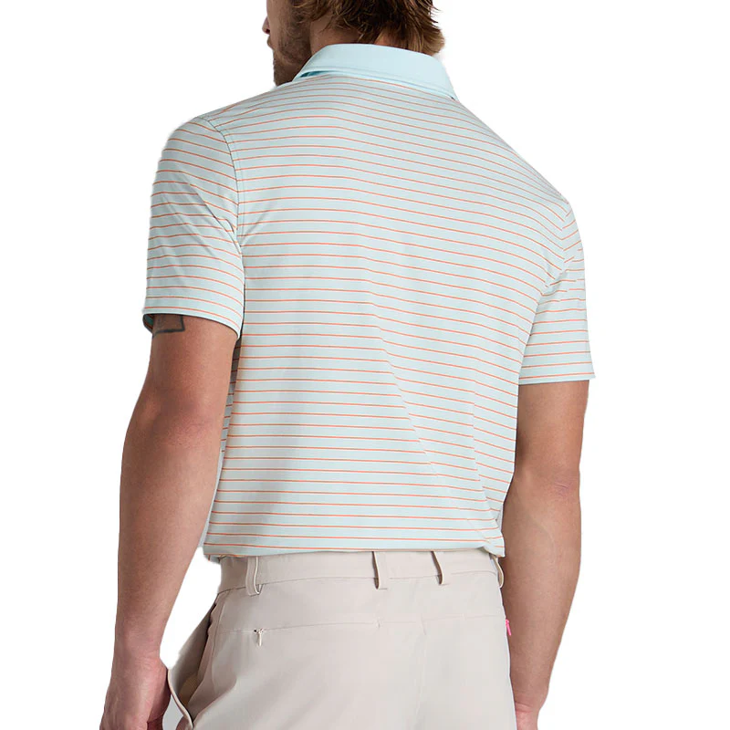 GFORE Feeder Stripe Men's Tech Jersey Polo (Daybreak) - Image 2