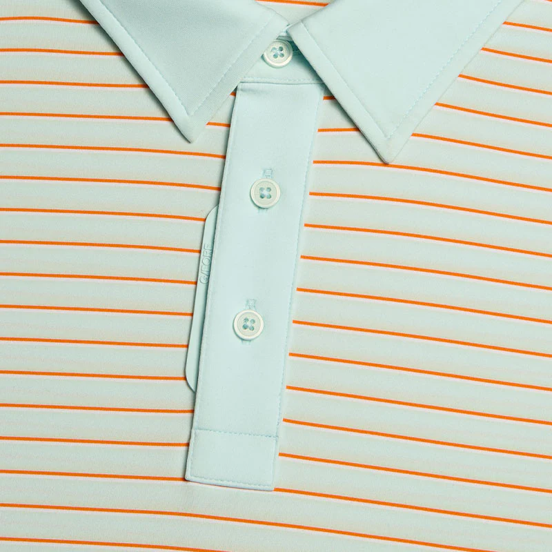 GFORE Feeder Stripe Men's Tech Jersey Polo (Daybreak) - Image 4
