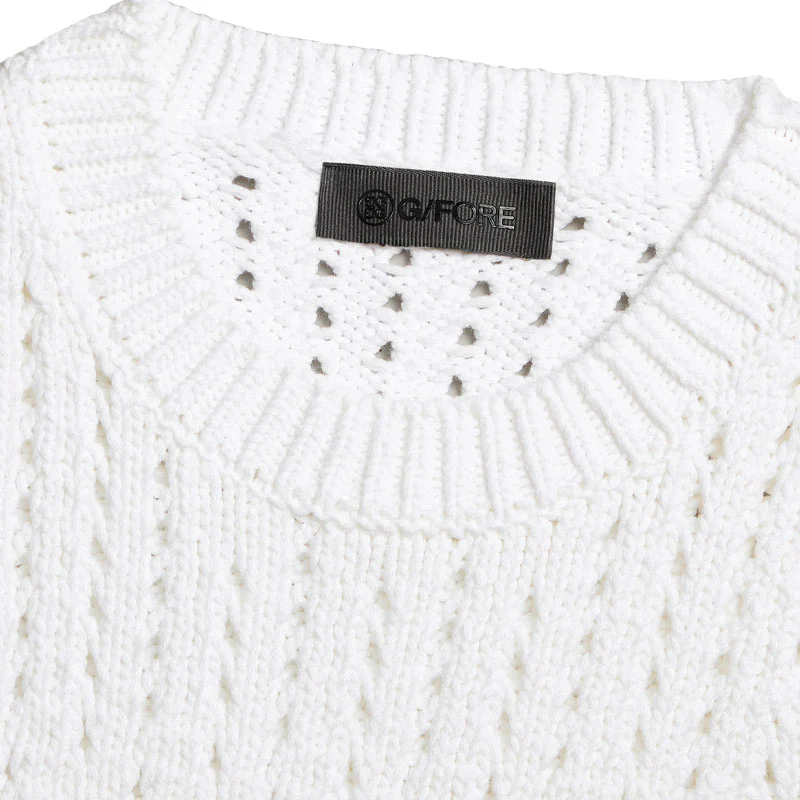GFORE Villa Cotton Blend Sweater Vest (White) - Image 3