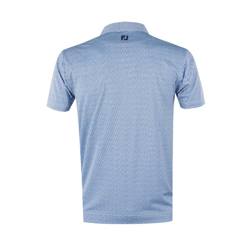 FOOTJOY Pinwheel Print Lisle Men's Polo (Navy) - Image 2