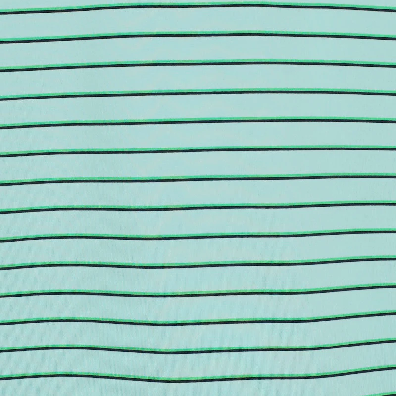 GFORE Feeder Stripe Men's Tech Jersey Polo (Menthol) - Image 4