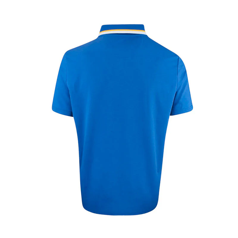 MALBON GOLF Grasse Men's Pique Polo (Blue) - Image 2