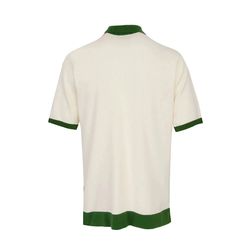 MALBON GOLF Gabbiano Knit Men's Polo (Ivory) - Image 2