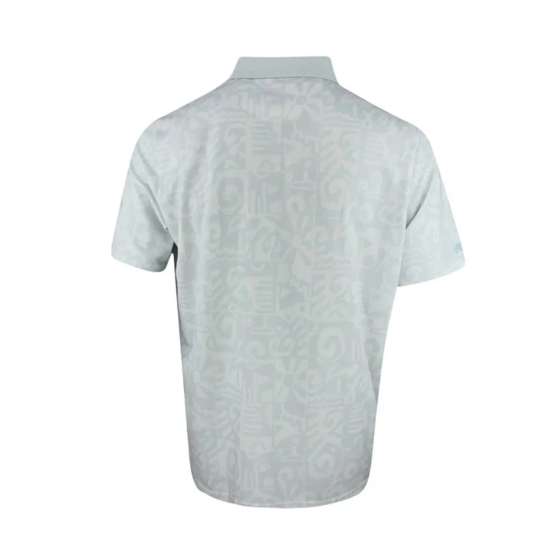 MALBON GOLF Mezzo Performance Men's Pique Polo (White) - Image 2