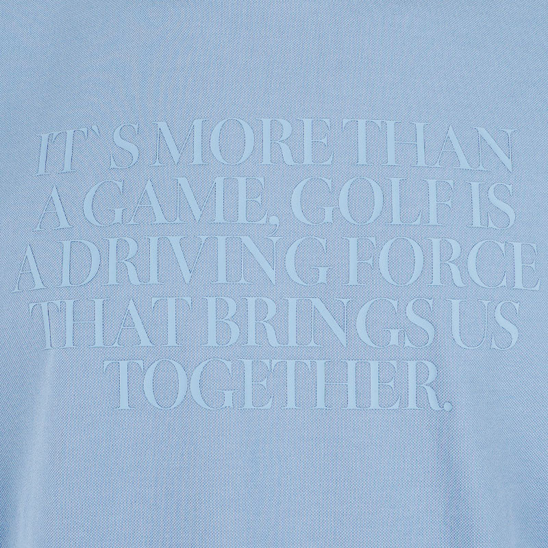 TAYLORMADE x United Arrows Message Unisex Mock Shirt (Sax) - Image 3