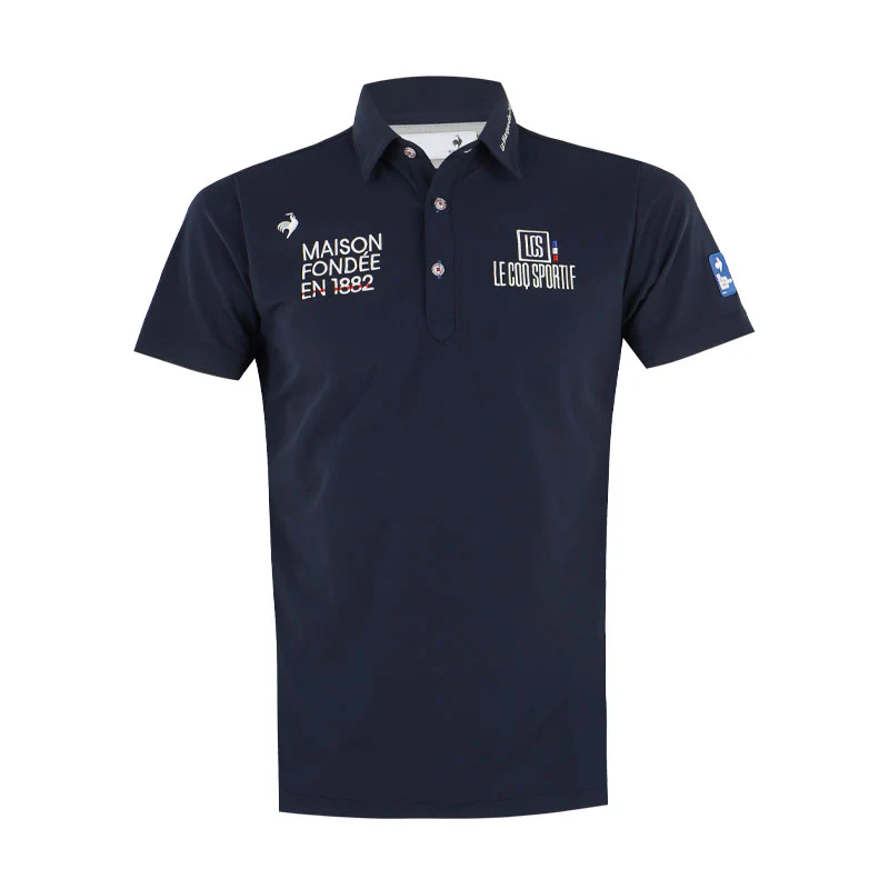 LE COQ SPORTIF GOLF Classic Plain Men's Polo (Navy)