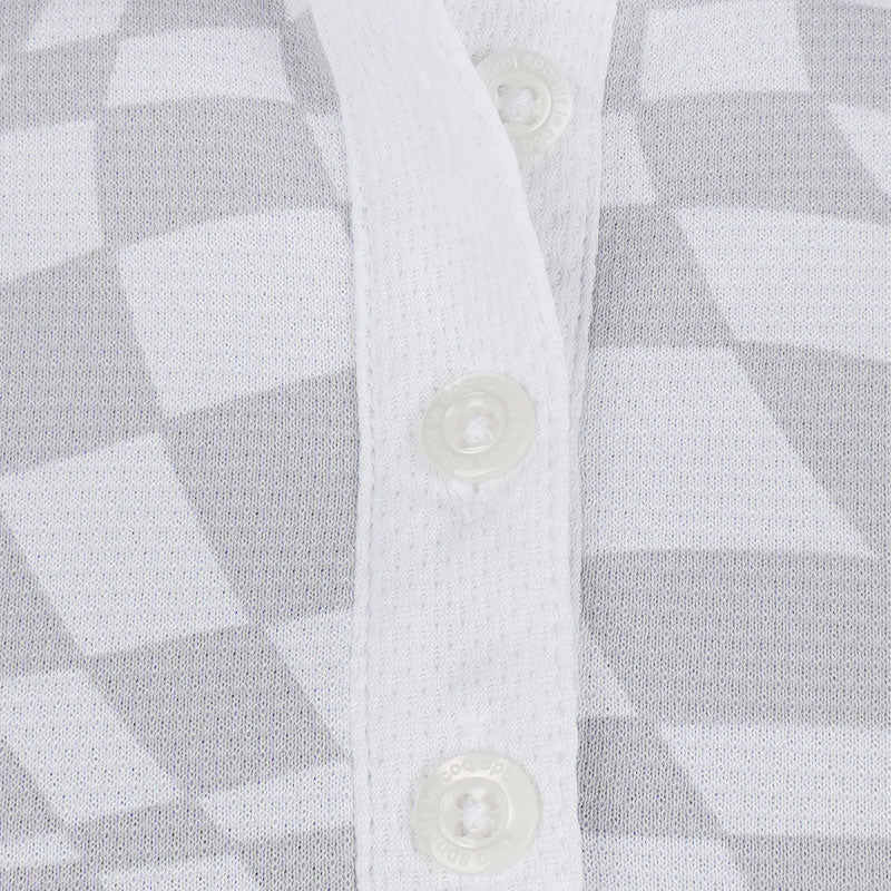 LE COQ SPORTIF GOLF Vichy Checkered Women's Polo (Grey) - Image 3