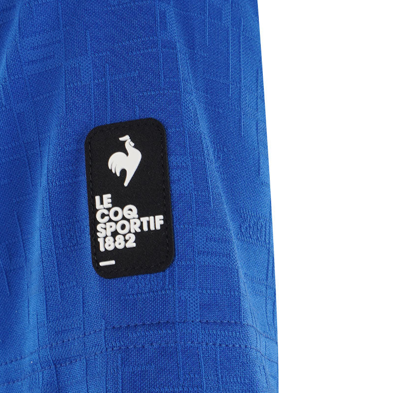 LE COQ SPORTIF GOLF Mondarian Graphic Jacquard Men's Polo (Blue) - Image 4