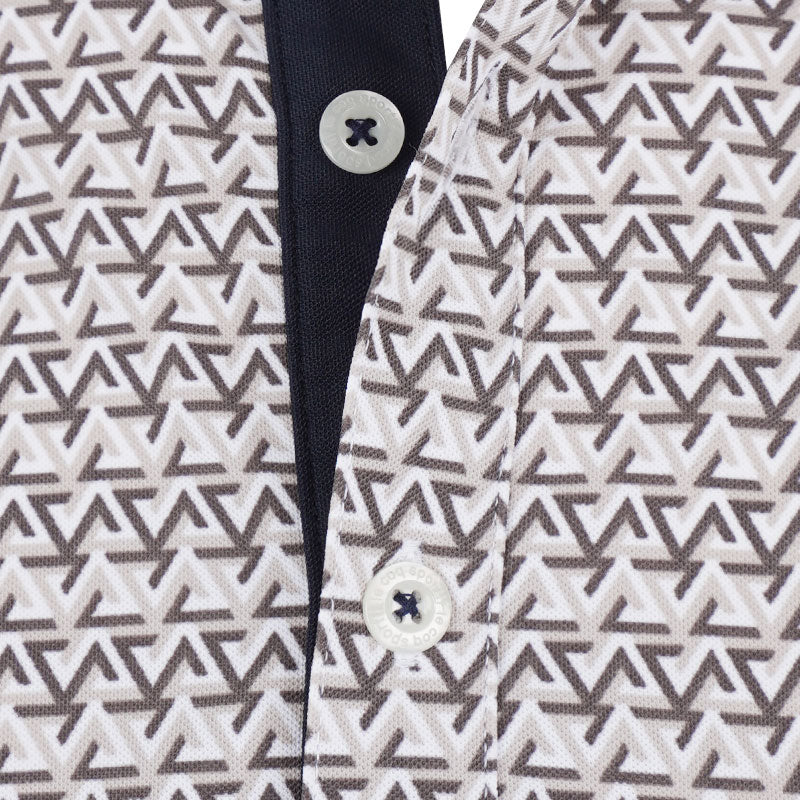 LE COQ SPORTIF GOLF Triangle Petite Men's Polo (Grey) - Image 3