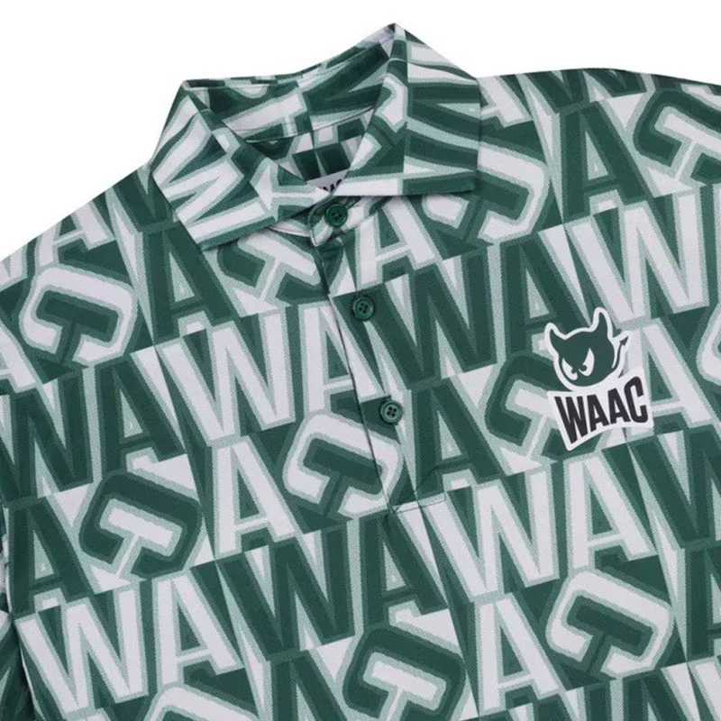 WAAC Athletic Squared WAAC Men's Polo (Green) - Image 3