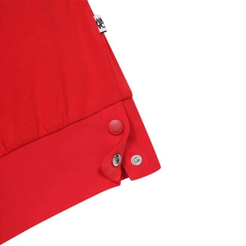 WAAC Logo Loose Fit Women's Sweatshirt (Red) - Image 4