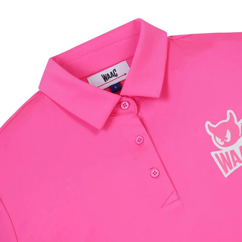 WAAC Athletic Neon Women's Polo (Heavy Pink) - Image 3