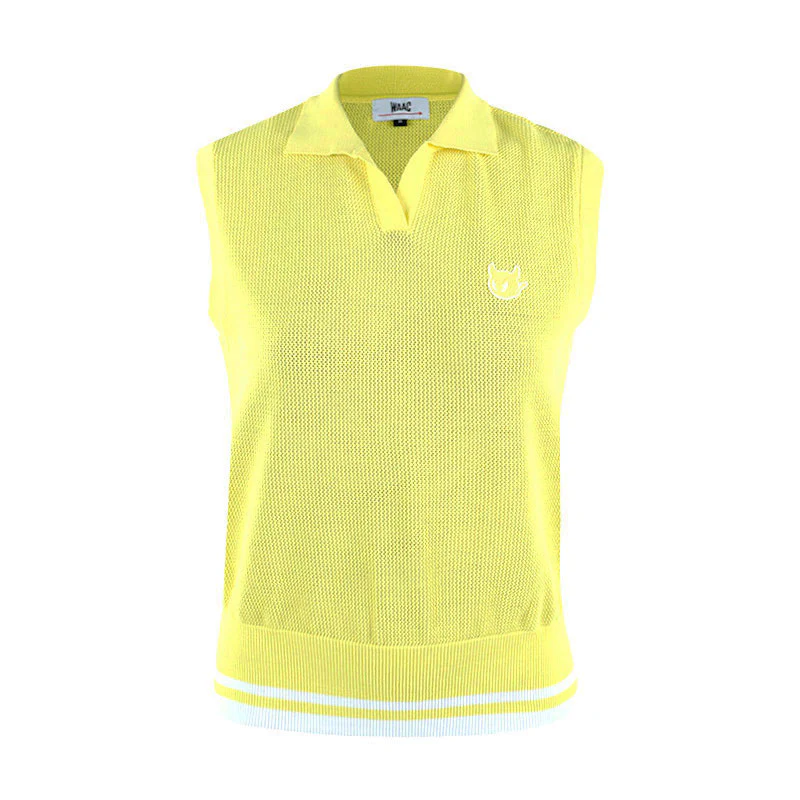 WAAC Women Mesh Polo Knit Vest (Yellow)