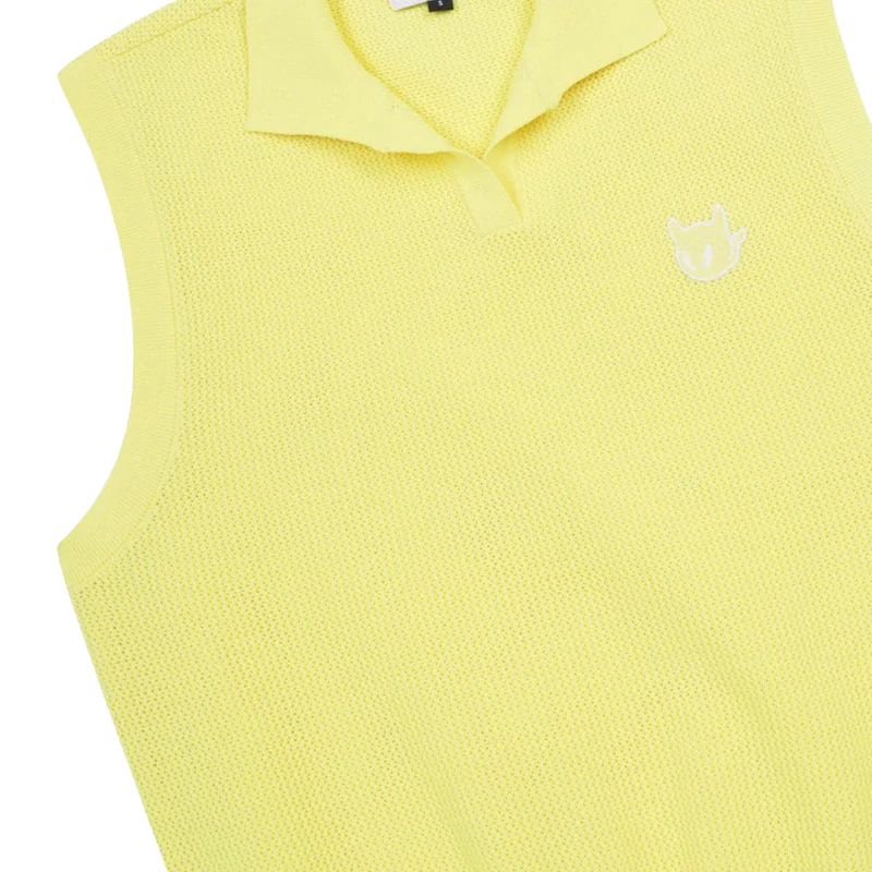 WAAC Women Mesh Polo Knit Vest (Yellow) - Image 3