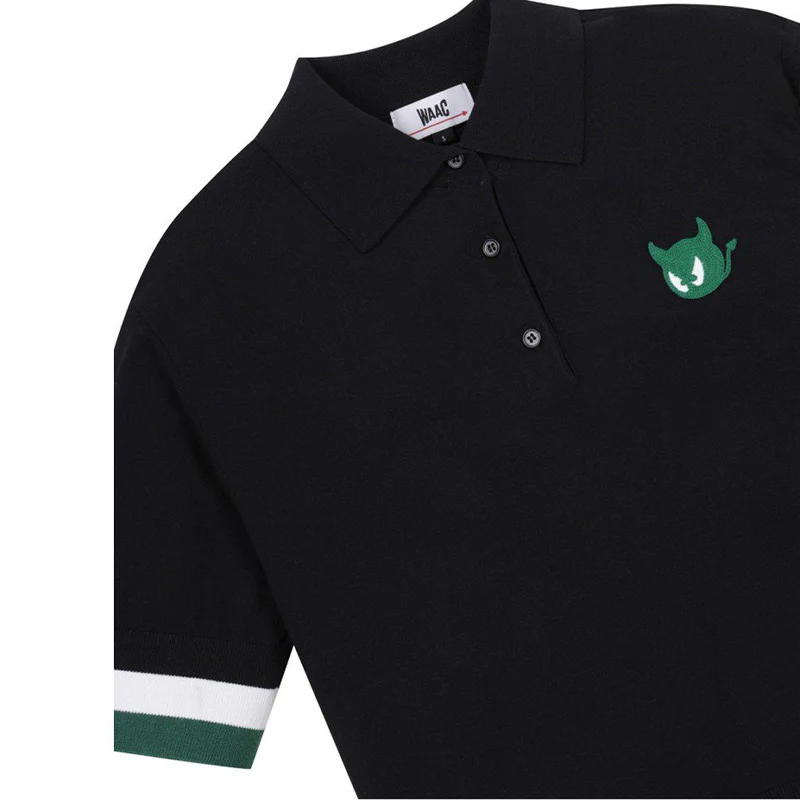 WAAC WTO Women's Knit Polo (Black) - Image 3