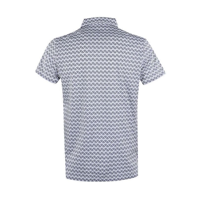 CUTTER & BUCK Mercerized Men's Polo (White/Black) - Image 2