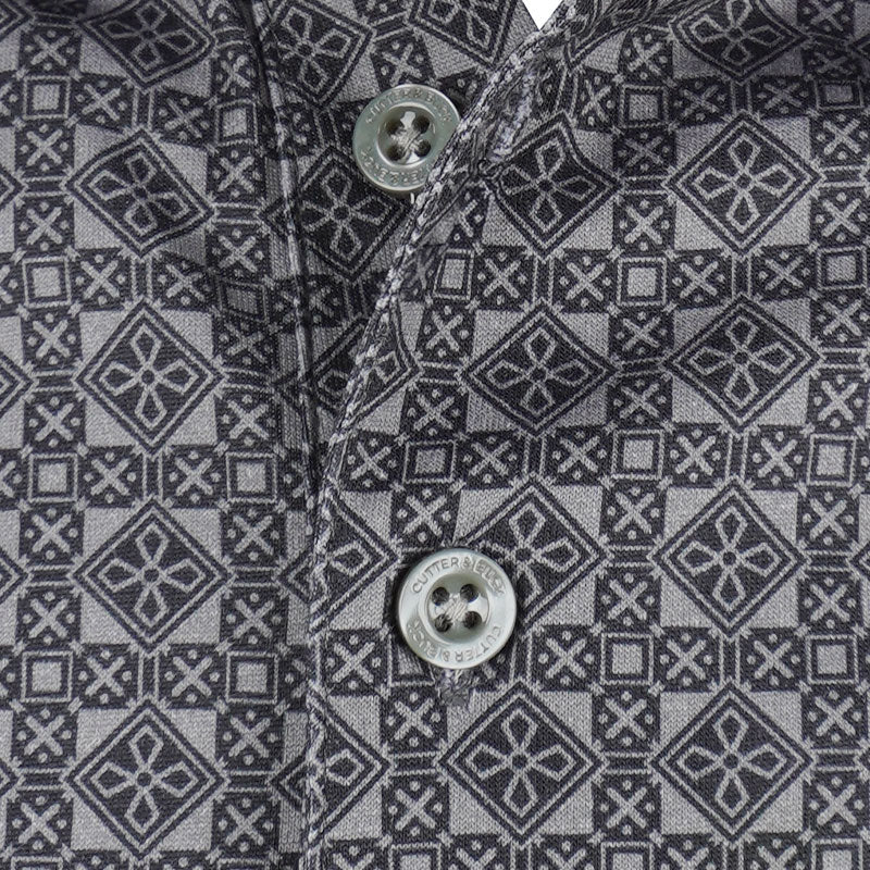 CUTTER & BUCK Mercerized Men's Polo (Black) - Image 3