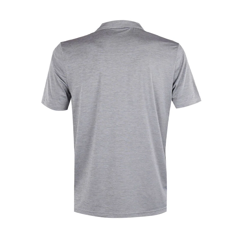 CALVIN KLEIN Hartford Mini Stripe Men's Polo (Silver) - Image 2