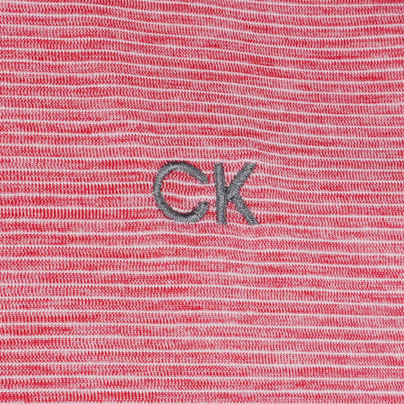 CALVIN KLEIN Hartford Mini Stripe Men's Polo (Red) - Image 4