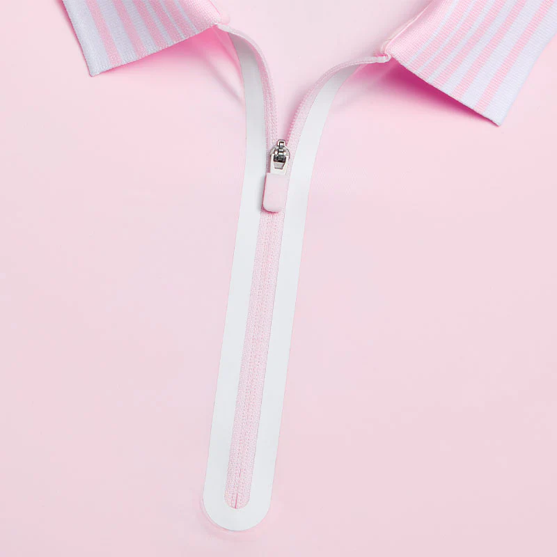GFORE Silky Tech Nylon Quarter Zip Women's Polo (Blush) - Image 3