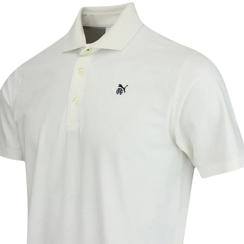 PUMA x REIGNING CHAMP MATTR Jacquard Men's Polo (Warm White) - Image 4