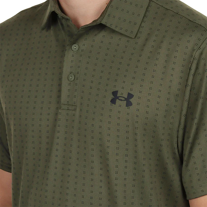 UNDER ARMOUR Playoff 3.0 Men's Printed Polo (Marine OD Green) - Image 3