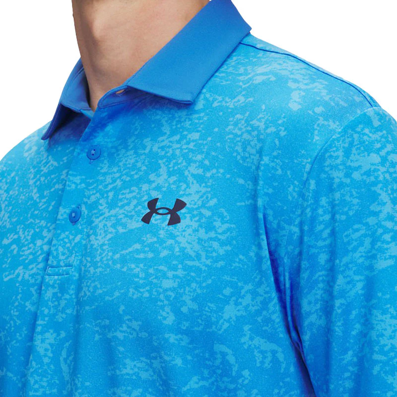 UNDER ARMOUR Playoff 3.0 Men's Printed Polo (Blue Atlantis) - Image 3