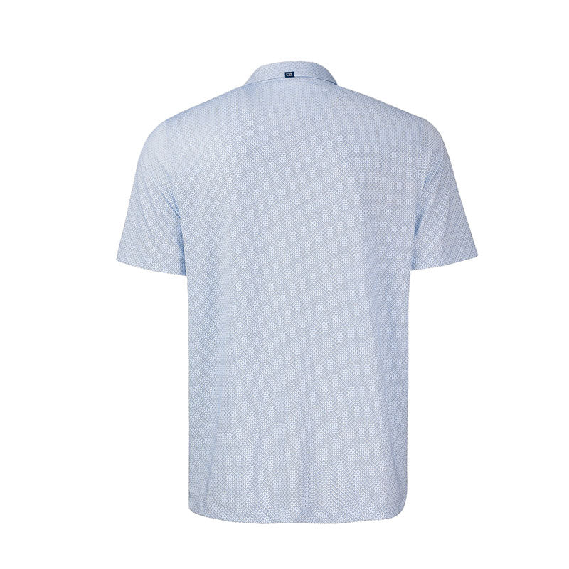 CUTTER & BUCK Pike Eco Diamond Dot Print Recycled Men's Polo (Hyacinth) - Image 2