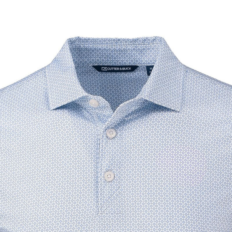 CUTTER & BUCK Pike Eco Diamond Dot Print Recycled Men's Polo (Hyacinth) - Image 3
