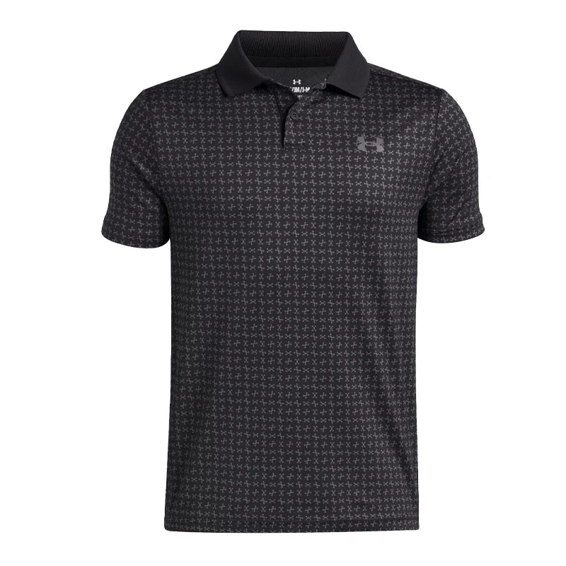 UNDER ARMOUR Matchplay Boy's Printed Polo (Black/Grey)