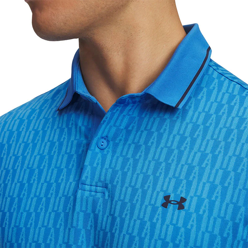 UNDER ARMOUR Drive Sport Jacquard Men's Polo (Blue/Navy) - Image 3