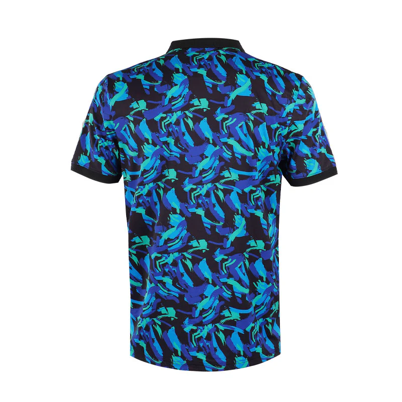 CALVIN KLEIN Brushstroke Print Men's Polo (Blue) - Image 2