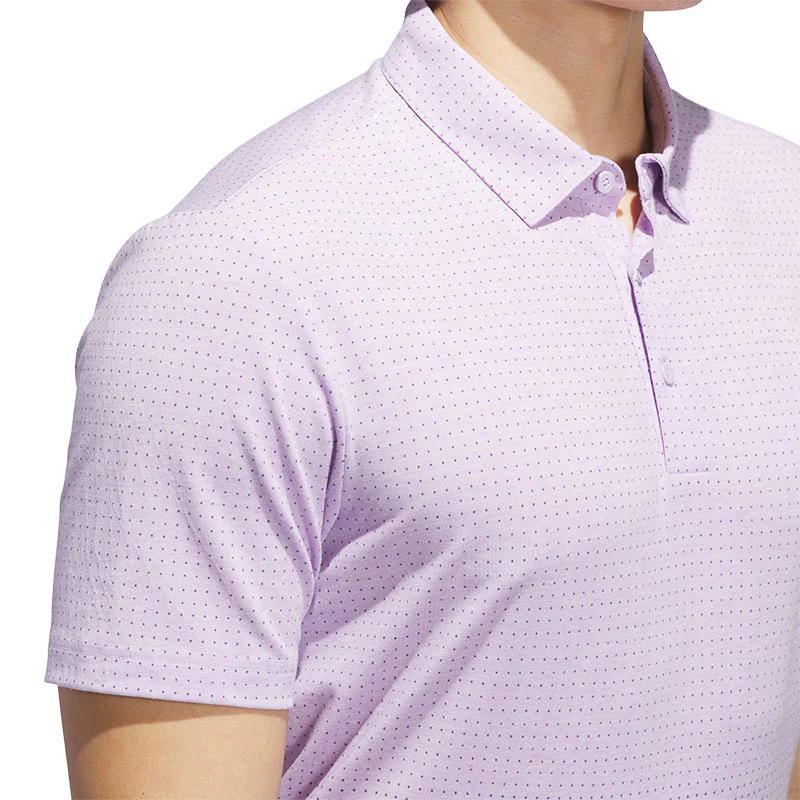 ADIDAS Go-To Rise Print Men's Polo (Plum) - Image 3