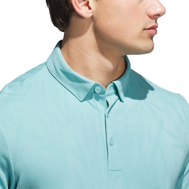 ADIDAS Go-To Textured Men's Polo (Blue) - Image 3