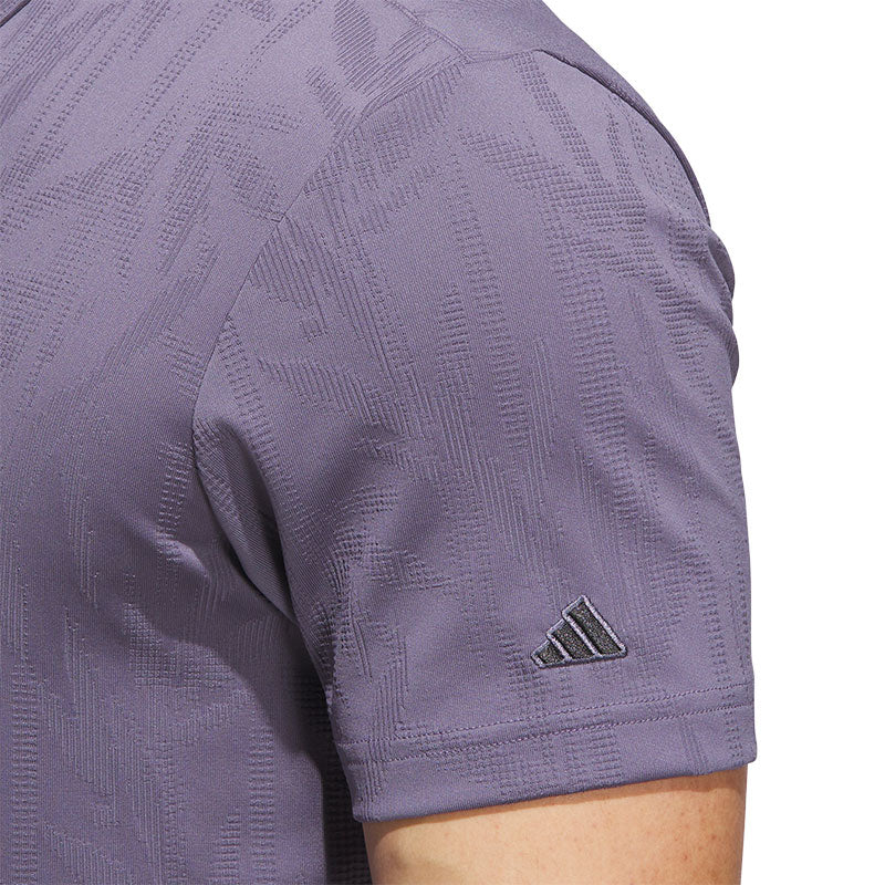ADIDAS Go-To Textured Men's Polo (Violet) - Image 4