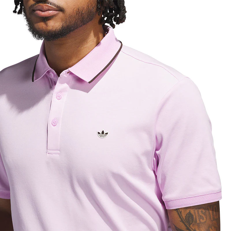 ADIDAS Originals Twistknit Trefoil Men's Polo (Lilac) - Image 3