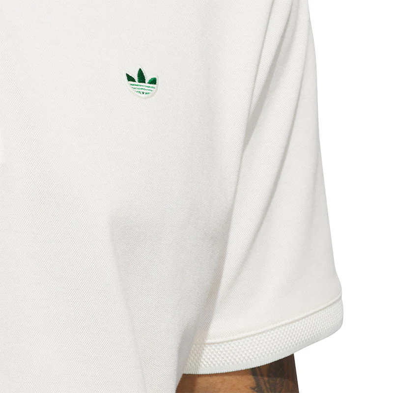 ADIDAS Originals Twistknit Trefoil Men's Polo (White) - Image 4